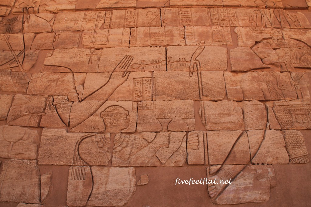 Wall carvings at the Lion Temple of Apedemak in Musawwarat es Sufra, Sudan