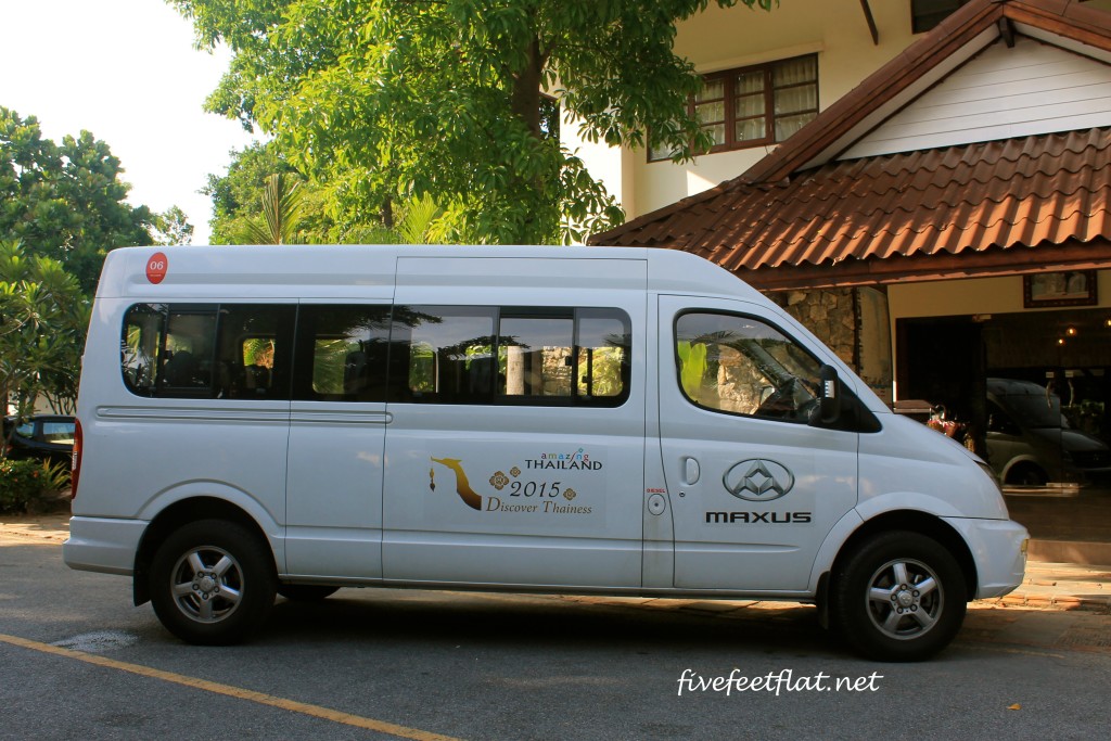 Our van outside the Talkoo Beach Resort in Khanom.