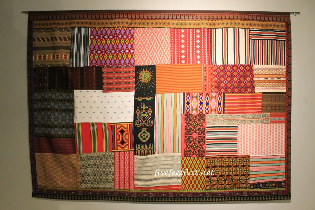 A gorgeous piece of patchwork on display in the museum 